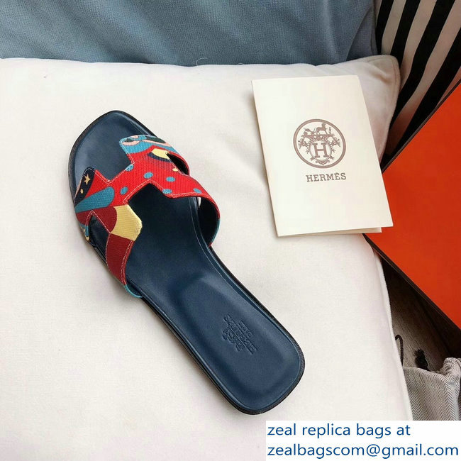 hermes flower printed oran slippers 03 2019 - Click Image to Close