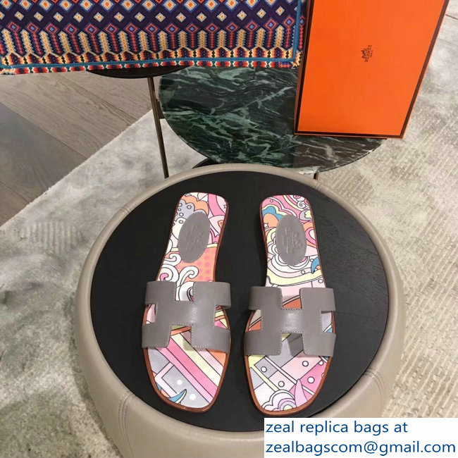 hermes flower printed oran slippers 04 2019