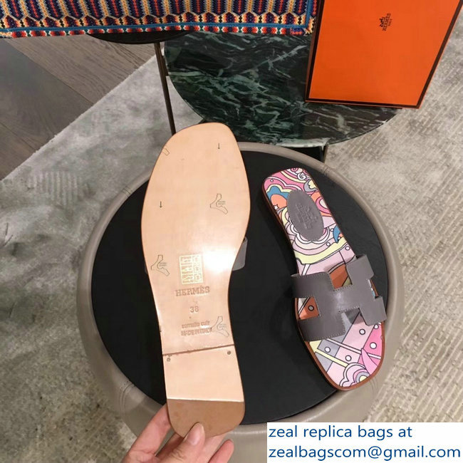 hermes flower printed oran slippers 04 2019