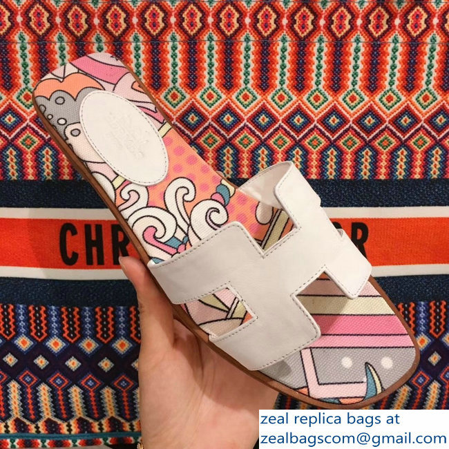 hermes flower printed oran slippers 05 2019 - Click Image to Close