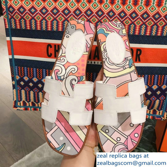 hermes flower printed oran slippers 05 2019 - Click Image to Close