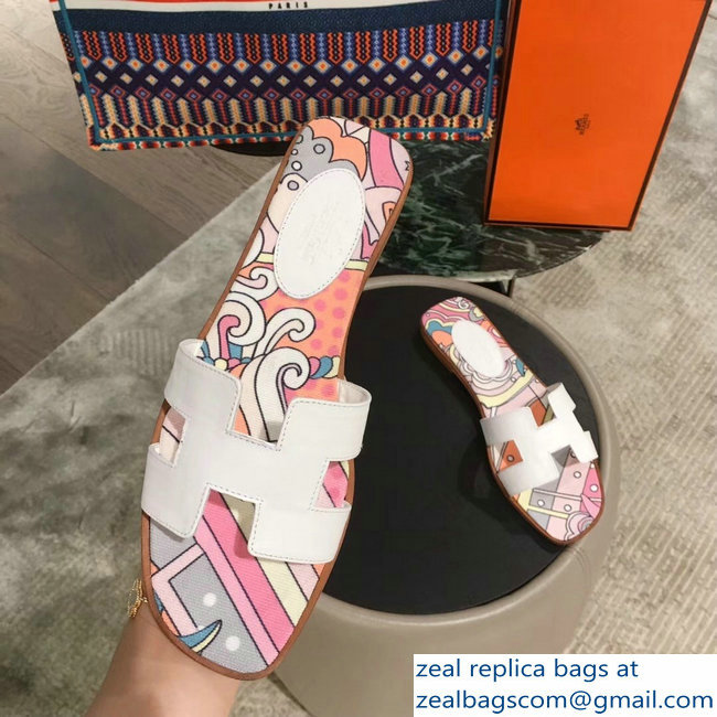 hermes flower printed oran slippers 05 2019 - Click Image to Close