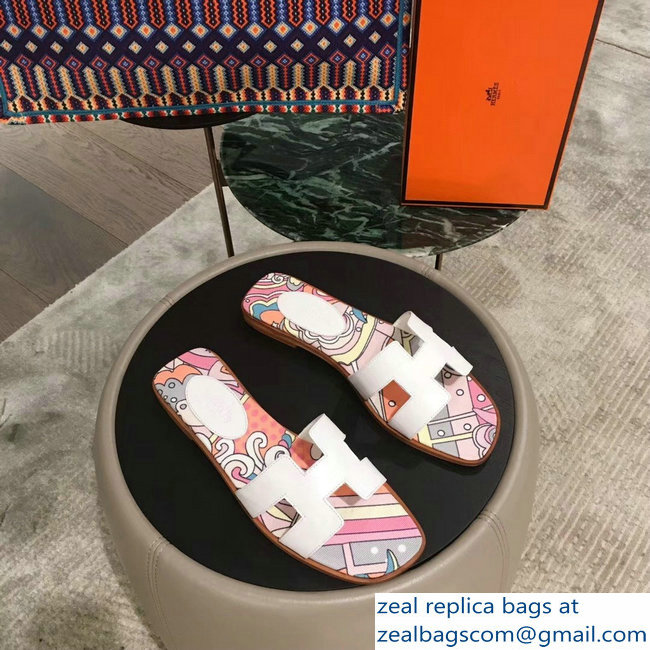 hermes flower printed oran slippers 05 2019