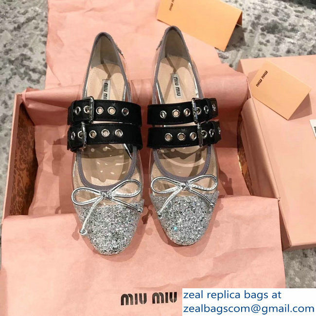 miu miu pvc Ballerinas flats with crystals