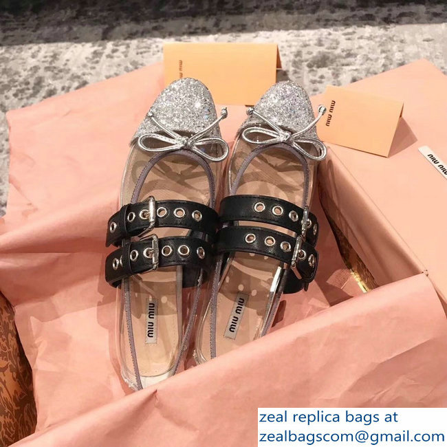 miu miu pvc Ballerinas flats with crystals