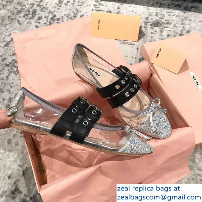 miu miu pvc Ballerinas flats with crystals