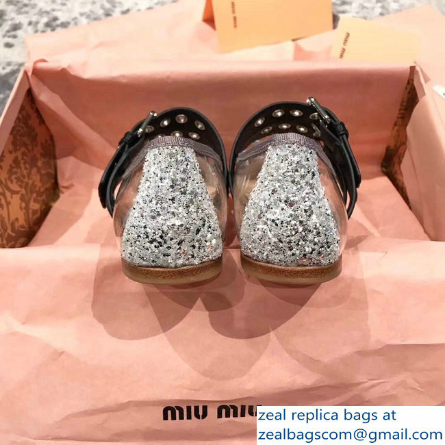 miu miu pvc Ballerinas flats with crystals