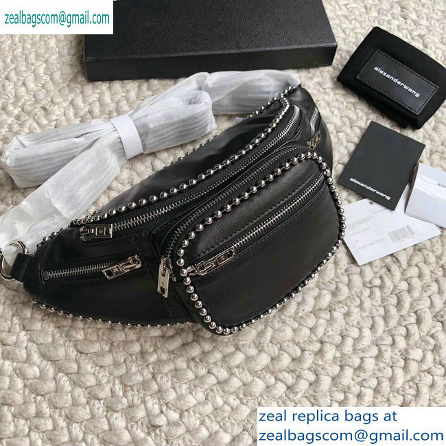 Alexander Wang Attica Fanny Pack Medium Bag Ballchain Black 2019 - Click Image to Close