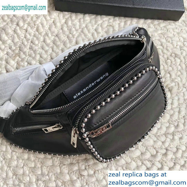 Alexander Wang Attica Fanny Pack Medium Bag Ballchain Black 2019 - Click Image to Close