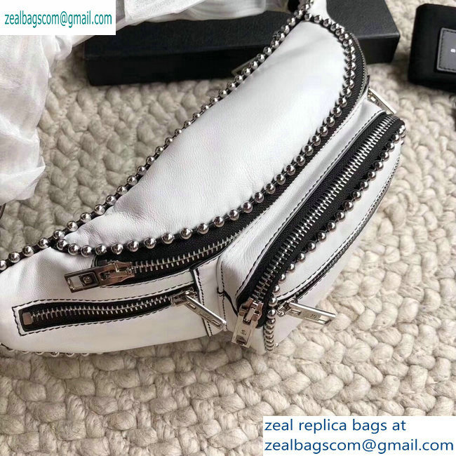Alexander Wang Attica Fanny Pack Medium Bag Ballchain White 2019