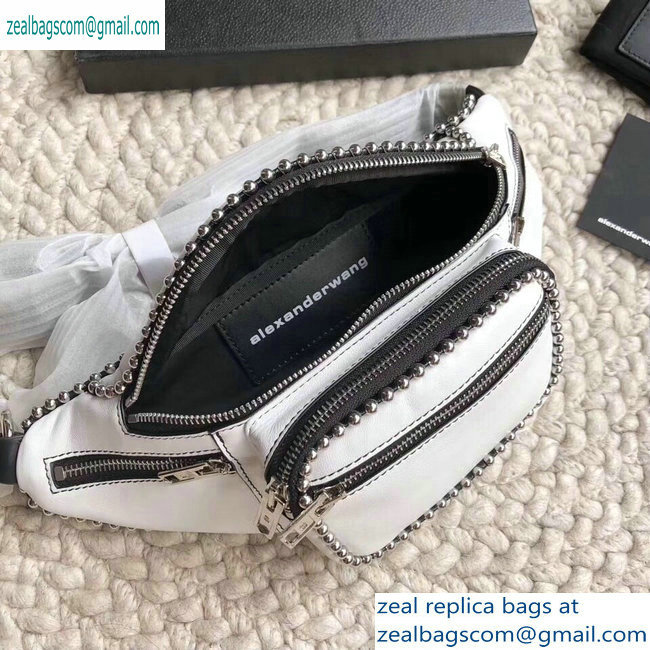 Alexander Wang Attica Fanny Pack Medium Bag Ballchain White 2019 - Click Image to Close