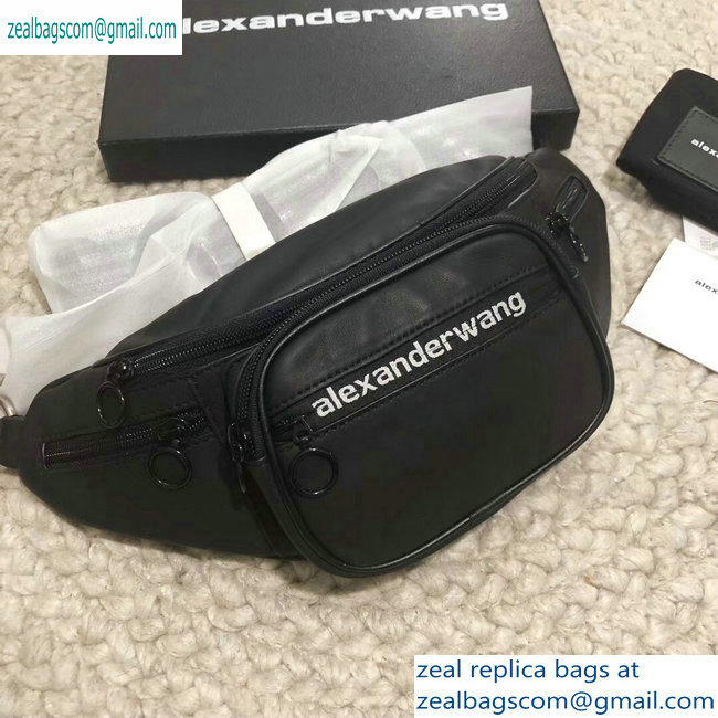 Alexander Wang Attica Fanny Pack Medium Bag Logo Black 2019 - Click Image to Close