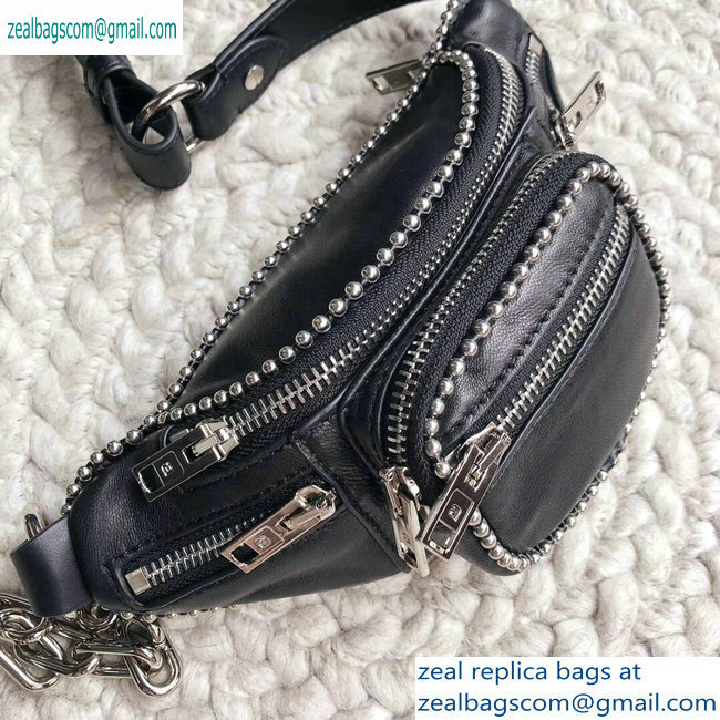 Alexander Wang Attica Fanny Pack Mini Bag Ballchain Black 2019 - Click Image to Close