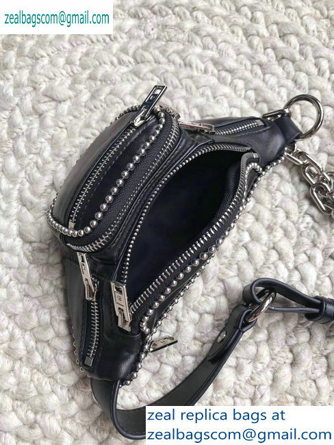 Alexander Wang Attica Fanny Pack Mini Bag Ballchain Black 2019 - Click Image to Close