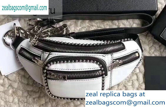 Alexander Wang Attica Fanny Pack Mini Bag Ballchain White 2019