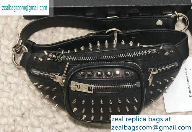 Alexander Wang Attica Fanny Pack Mini Bag Studs Black 2019 - Click Image to Close