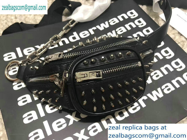 Alexander Wang Attica Fanny Pack Mini Bag Studs Black 2019 - Click Image to Close