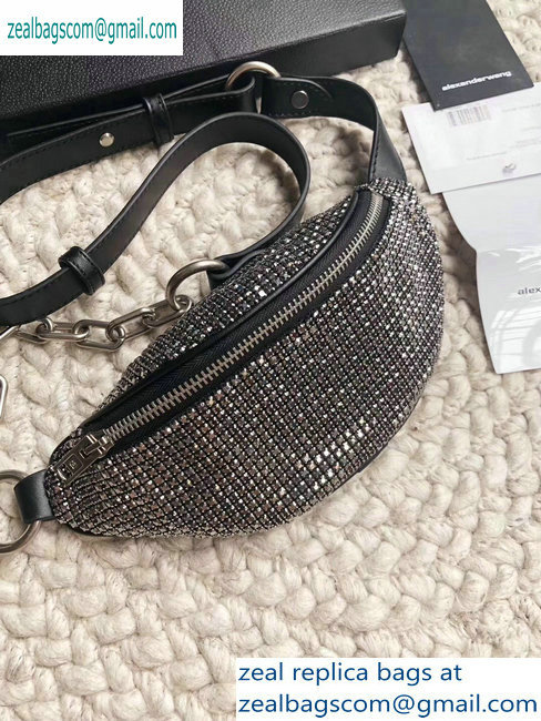 Alexander Wang Attica Fanny Pack Mini Bag with Crystal Rhinestone Chain 2019