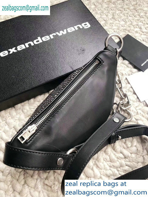 Alexander Wang Attica Fanny Pack Mini Bag with Crystal Rhinestone Chain 2019