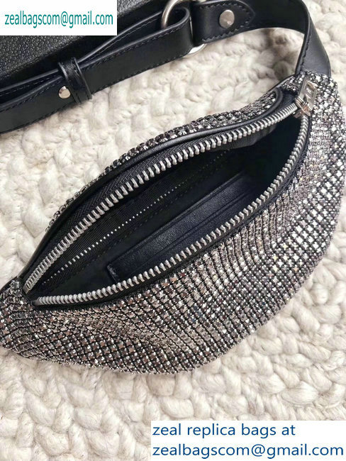 Alexander Wang Attica Fanny Pack Mini Bag with Crystal Rhinestone Chain 2019 - Click Image to Close