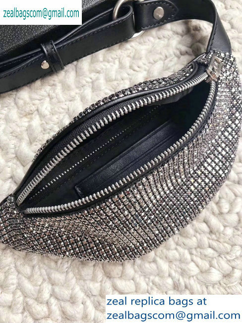 Alexander Wang Attica Fanny Pack Mini Bag with Crystal Rhinestone Chain 2019