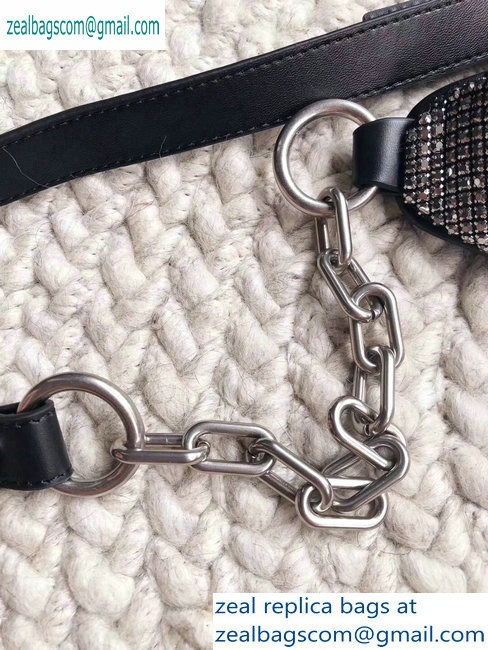 Alexander Wang Attica Fanny Pack Mini Bag with Crystal Rhinestone Chain 2019 - Click Image to Close