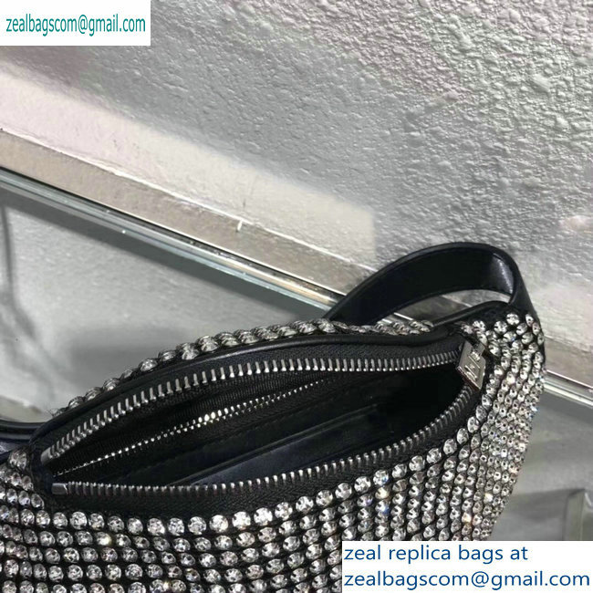 Alexander Wang Attica Fanny Pack Mini Bag with Crystal Rhinestone Chain Mesh 2019 - Click Image to Close