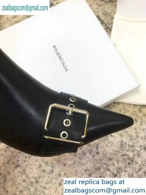 Balenciaga Heel 4.5cm Belt Zipped Booties Black 2019