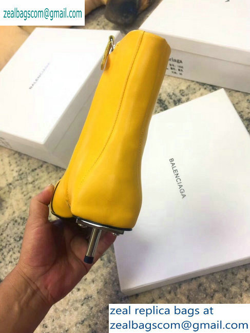 Balenciaga Heel 4.5cm Belt Zipped Booties Yellow 2019