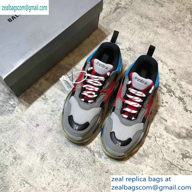 Balenciaga Triple S Clear Sole Trainers Multimaterial Sneakers 03 2019 - Click Image to Close