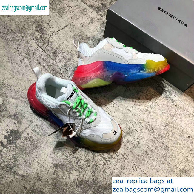 Balenciaga Triple S Clear Sole Trainers Multimaterial Sneakers 06 2019 - Click Image to Close