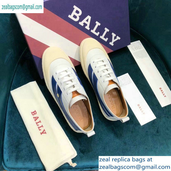 Bally Super Smash Low-top Sneakers White/Blue - Click Image to Close