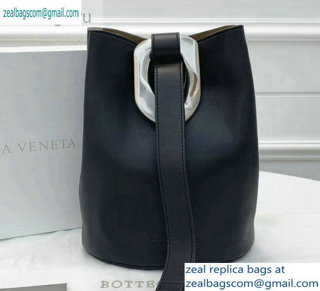 Bottega Veneta Drop Petite Bucket Bag Black 2019