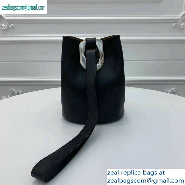 Bottega Veneta Drop Petite Bucket Bag Black 2019