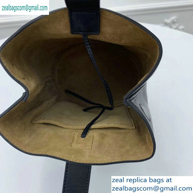 Bottega Veneta Drop Petite Bucket Bag Black 2019