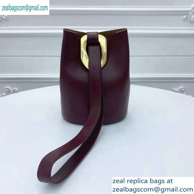 Bottega Veneta Drop Petite Bucket Bag Burgundy 2019 - Click Image to Close