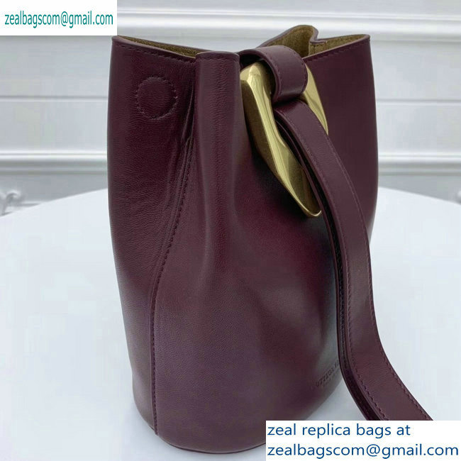 Bottega Veneta Drop Petite Bucket Bag Burgundy 2019 - Click Image to Close