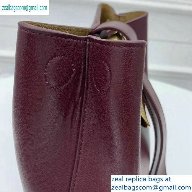 Bottega Veneta Drop Petite Bucket Bag Burgundy 2019 - Click Image to Close