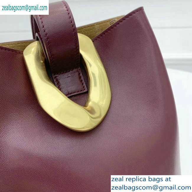 Bottega Veneta Drop Petite Bucket Bag Burgundy 2019 - Click Image to Close