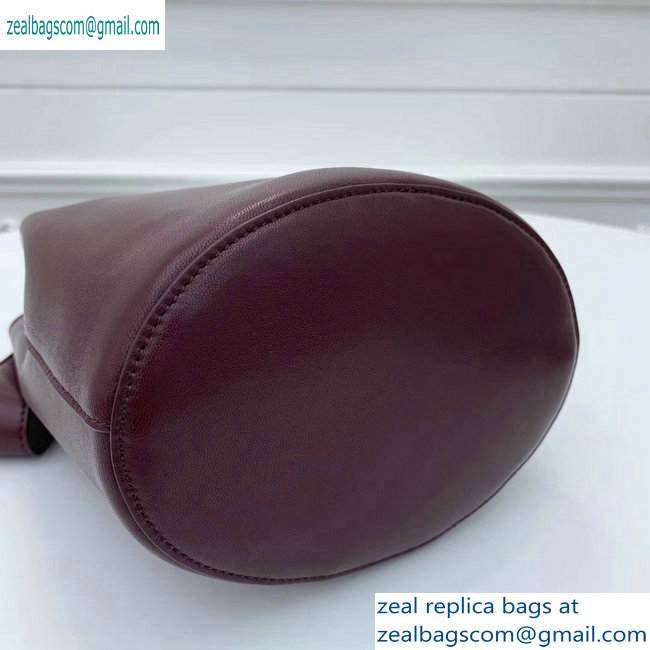 Bottega Veneta Drop Petite Bucket Bag Burgundy 2019 - Click Image to Close