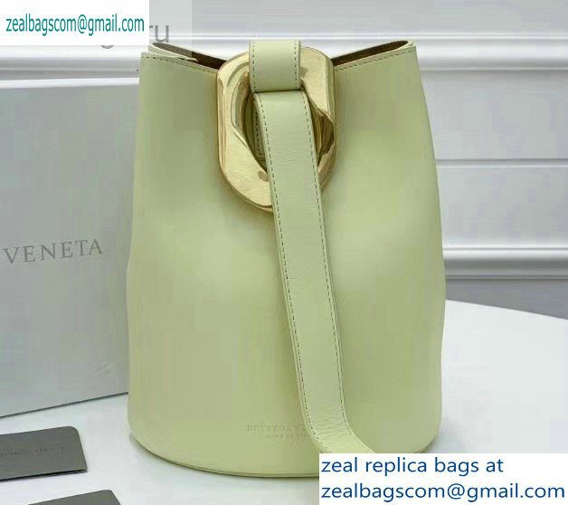 Bottega Veneta Drop Petite Bucket Bag Light Yellow 2019 - Click Image to Close