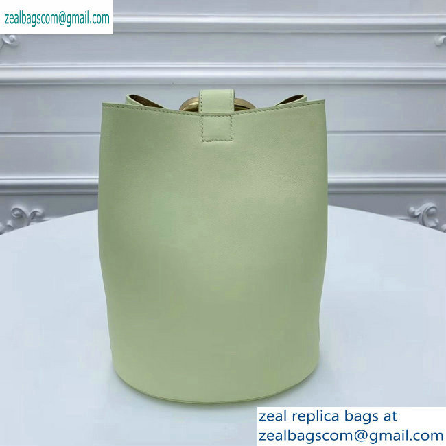 Bottega Veneta Drop Petite Bucket Bag Light Yellow 2019