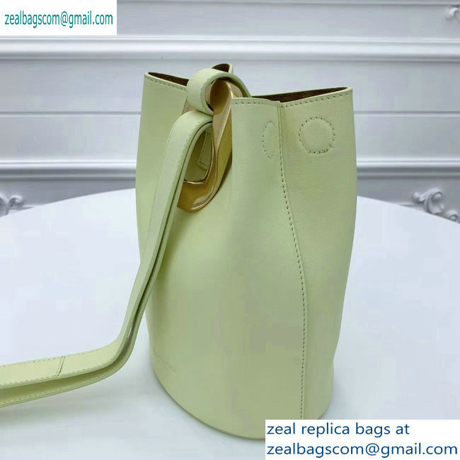 Bottega Veneta Drop Petite Bucket Bag Light Yellow 2019