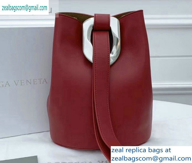 Bottega Veneta Drop Petite Bucket Bag Red 2019 - Click Image to Close