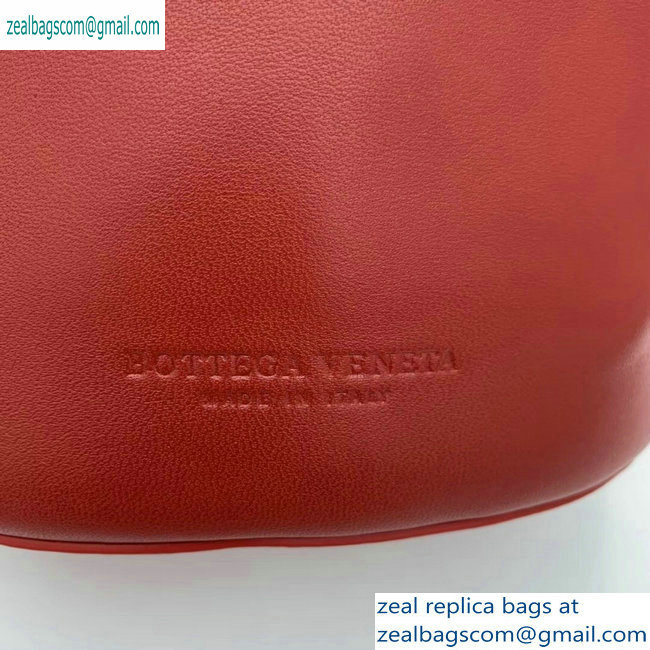 Bottega Veneta Drop Petite Bucket Bag Red 2019