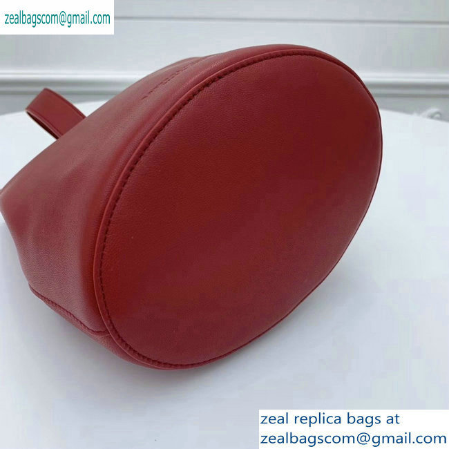 Bottega Veneta Drop Petite Bucket Bag Red 2019