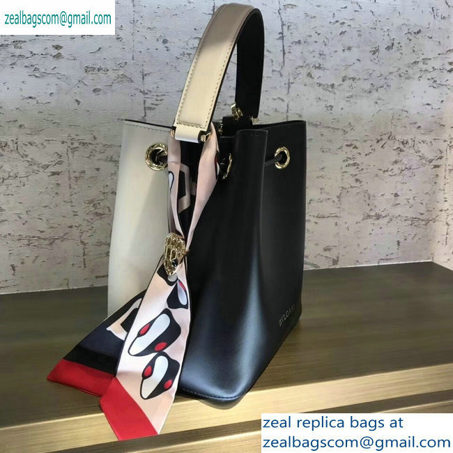 Bvlgari B.zero1 Bucket Bag White/Black 2019 - Click Image to Close