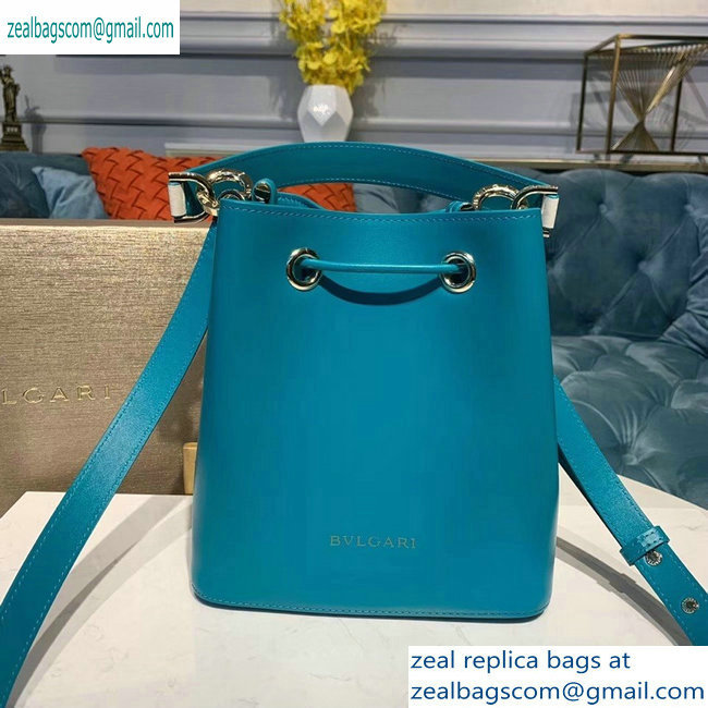 Bvlgari B.zero1 Bucket Bag White/Turquoise 2019