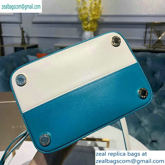 Bvlgari B.zero1 Bucket Bag White/Turquoise 2019