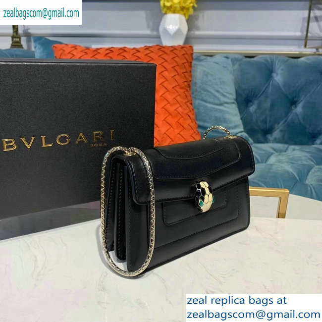 Bvlgari Serpenti Forever 16.5cm Mini Crossbody Bag Black 2019 - Click Image to Close